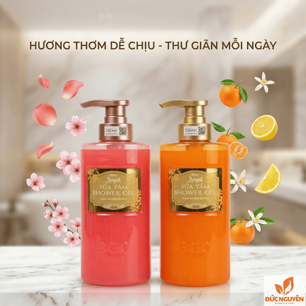 Sữa Tắm Bibee Royal 500ml – Hương Nước Hoa Thơm Lâu, Dưỡng Da Mềm Mịn