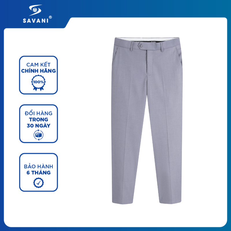 Quần Âu Nam Savani Cạp Trơn Cao Cấp, Quần Tây Nam Form Regular Fit, Không Nhăn Không Xù MQAQ087K5