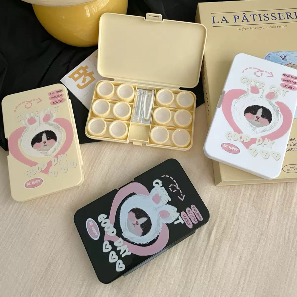BEAR LENS Khay Đựng Lens 6 Cặp Mèo Thỏ Good Day