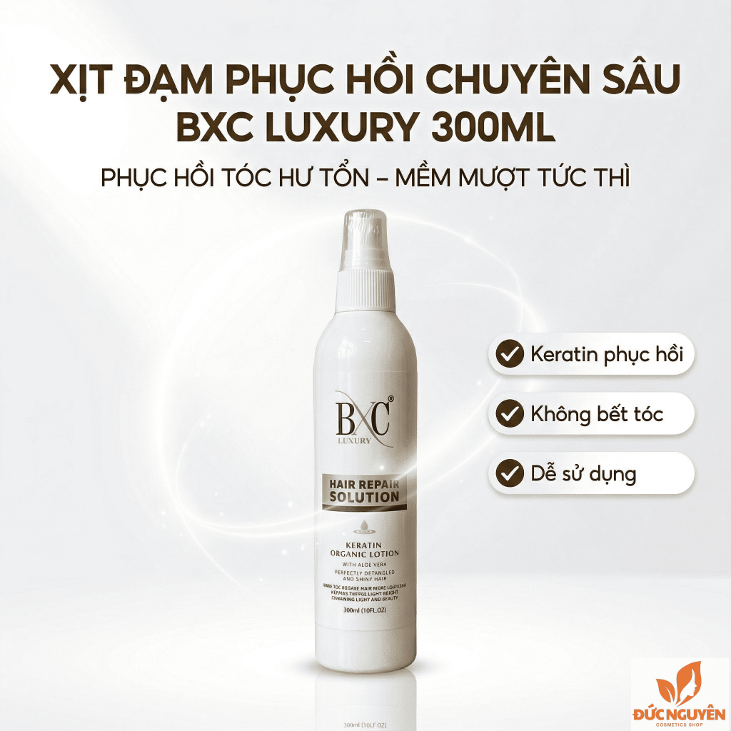 XỊT DƯỠNG ĐẠM ĐẬM ĐẶC KERATIN PHỤC HỒI TÓC BXC LUXURY
