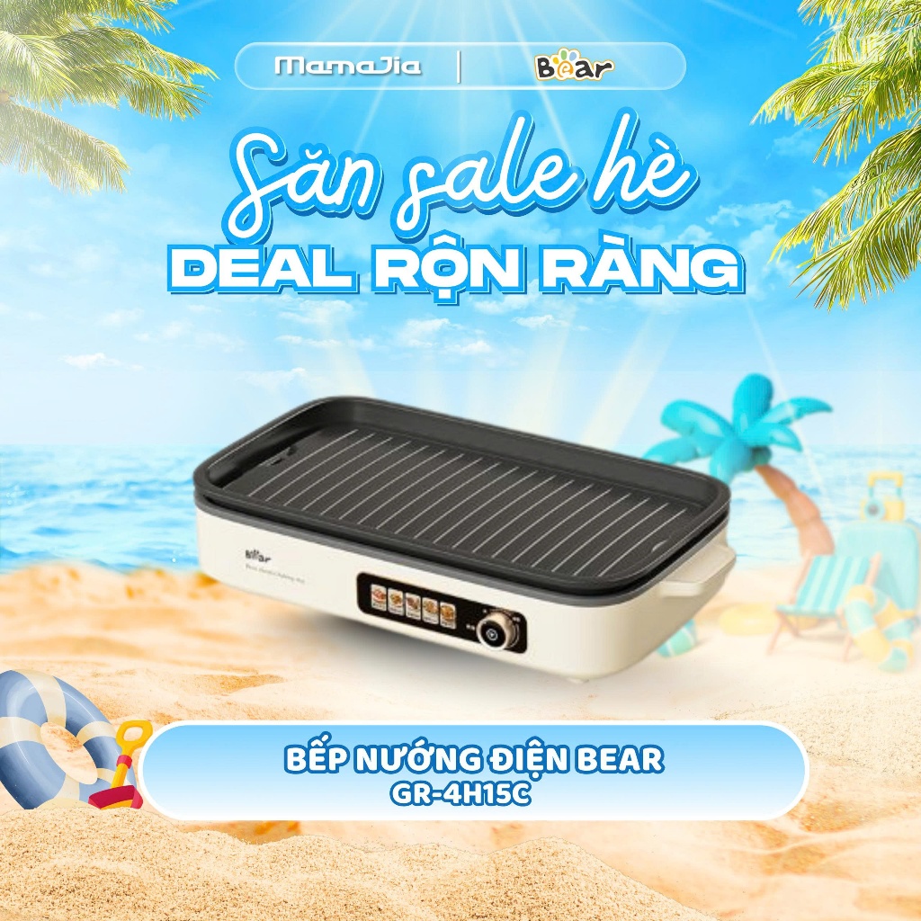 Nồi lẩu nướng 2 ngăn Bear DKL-E20V1 Phiên bản mới nhất