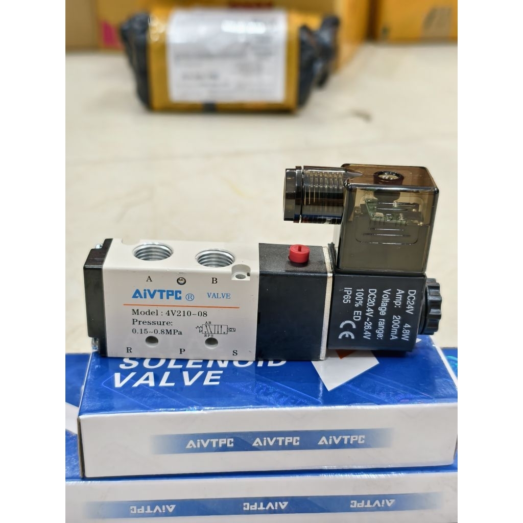 Van điện từ 4v210-08 4v310-10 4v410-15 dùng điều khiển khí nén