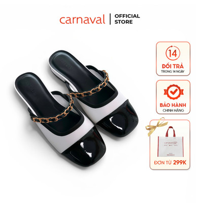 Dép Sục Nữ Carnaval Mũi Vuông Quai Gắn Xích Siêu Sang Trọng, Dễ Đi - VS79