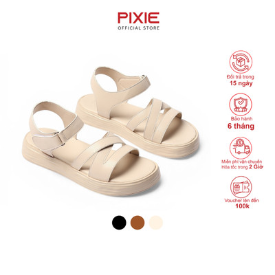 Giày Sandal Nữ Đế Bánh Mì 3cm Quai Dán Siêu Nhẹ Thời Trang Pixie H454