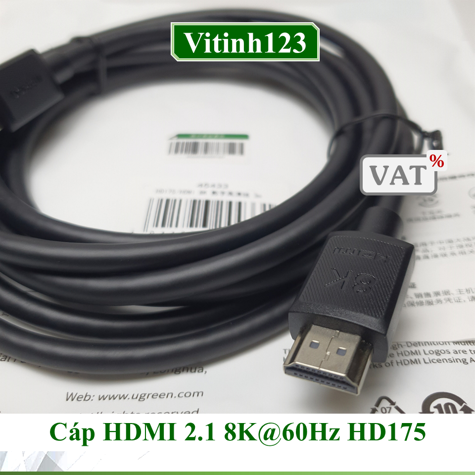 Cáp HDMI 2.1 Ugreen Ugreen 25908, 25910, 25911,45430, 45431, 45432, 45433, 45434