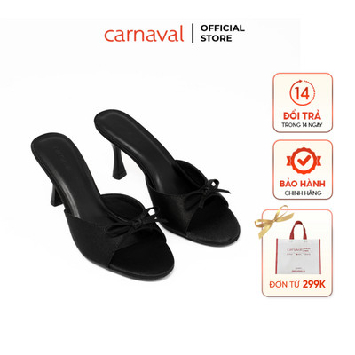 Dép Cao Gót Carnaval Gót Nhọn Cao 7cm Quai Thắt Nơ Siêu Xinh - VS112