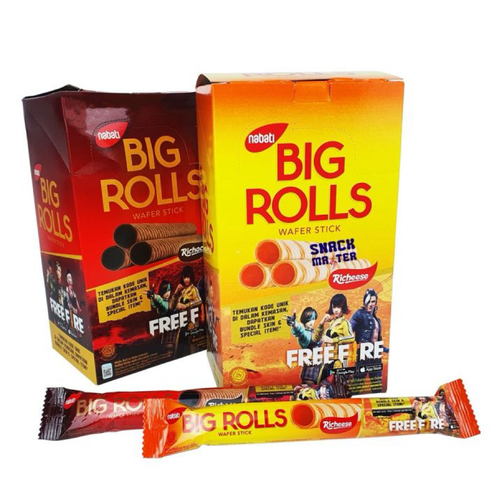 Ăn Vặt Snack Garden - Bánh Quế Hộp Big Rolls Nabati Cream Wafer Stick (hộp 280g) 20 gói x 14g . Mới 