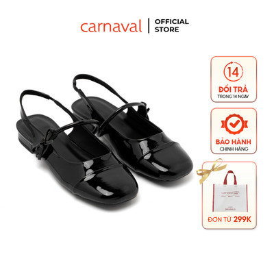 Giày Sục Nữ Quai Hậu Da Bóng Sang Trọng, Mũi Vuông Thời Trang Carnaval, Dễ Phối Đồ - VS122