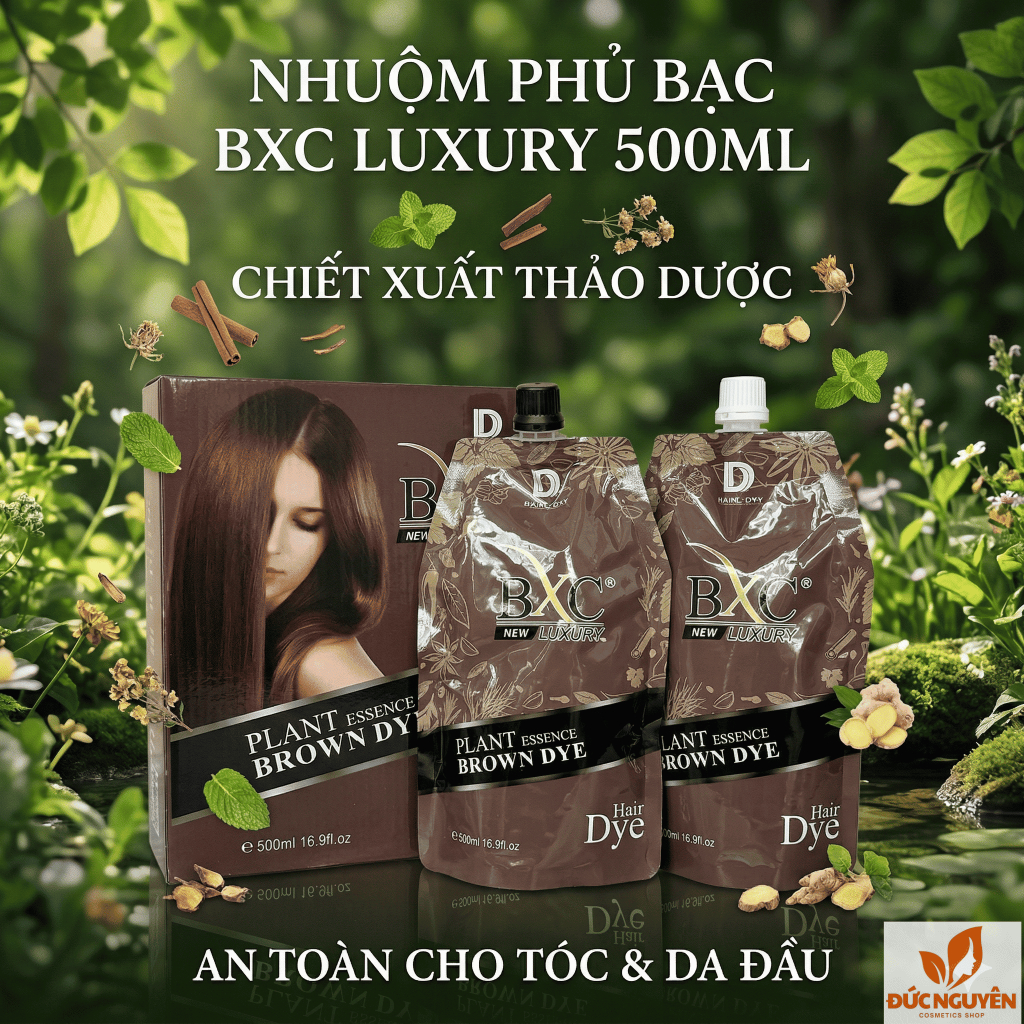 Nhuộm Phủ Bạc BXC Luxury Cao Cấp – Tóc Đều Màu, Bóng Mượt Sau 1 Lần
