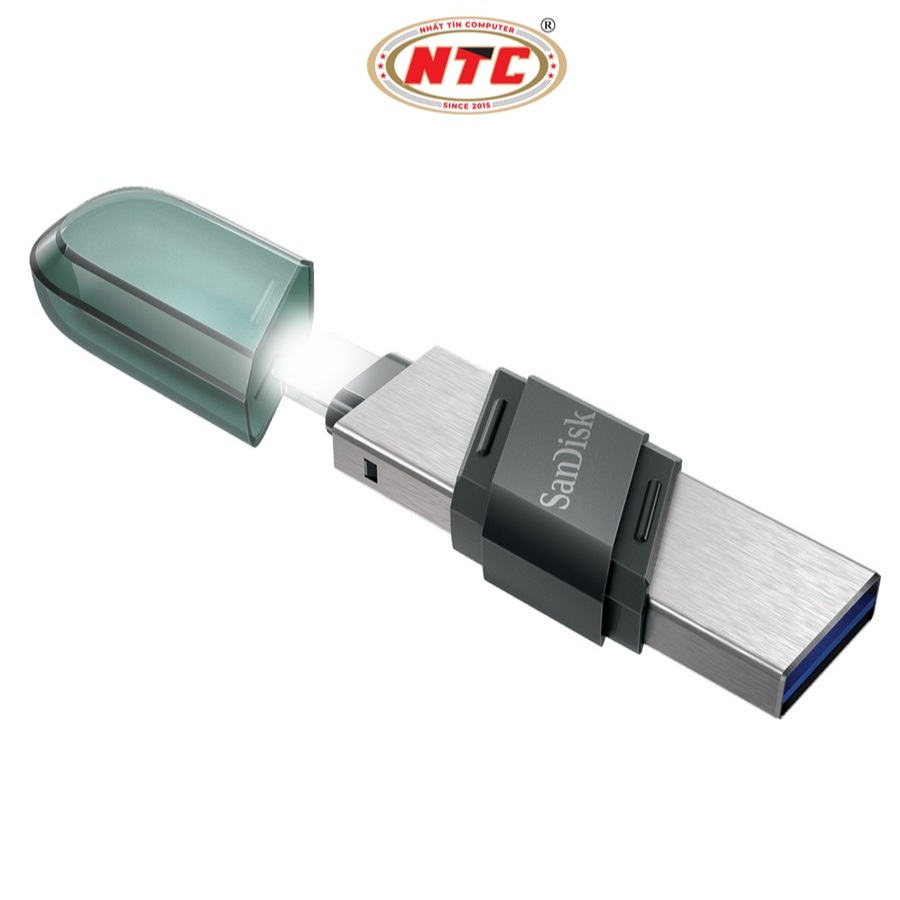 USB SanDisk iXpand Flip Flash Drive OTG 3.1 64GB - SDIX90N-064G (Bạc) - Phụ Kiện Nhất Tín