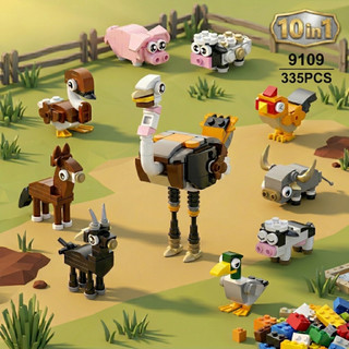 Bộ mô hình lắp ráp mini 3D con vật đa dạng, Đồ chơi lắp ghép cho bé rèn luyện tri thông minh