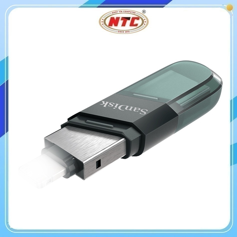 USB SanDisk iXpand Flip Flash Drive OTG 3.1 256GB - SDIX90N-256G (Bạc)