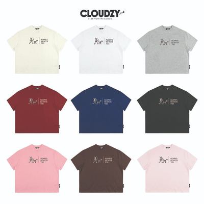 Áo thun boxy tee local brand Cloudzy unisex phông tay lỡ nữ cotton phối màu form rộng boxy BONE