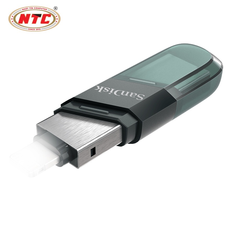 USB SanDisk iXpand Flip Flash Drive OTG 3.1 256GB - SDIX90N-256G (Bạc) - Phụ Kiện Nhất Tín