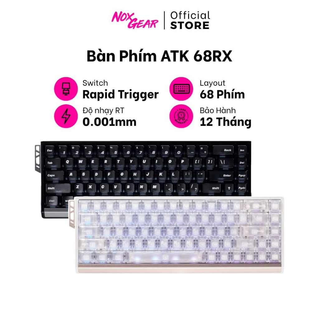 [GIAO NGAY] Bàn Phím Rapid Trigger ATK 68RX - Chuyên Game FPS - Chính Hãng 100% - Bảo Hành 12 Tháng