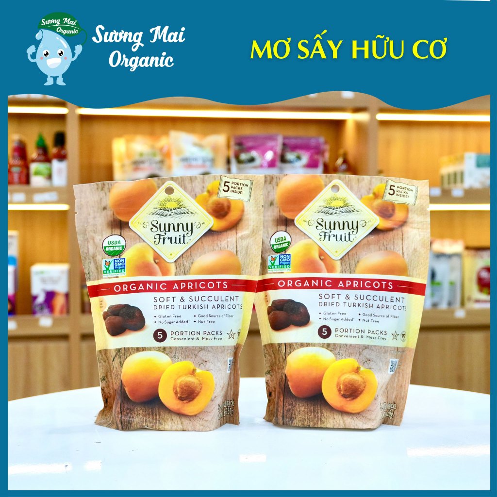 Mơ Khô Hữu Cơ Sunny Fruit Organic (250g) - Sấy Dẻo Nguyên Chất, Ăn Kiêng Healthy, Eat Clean
