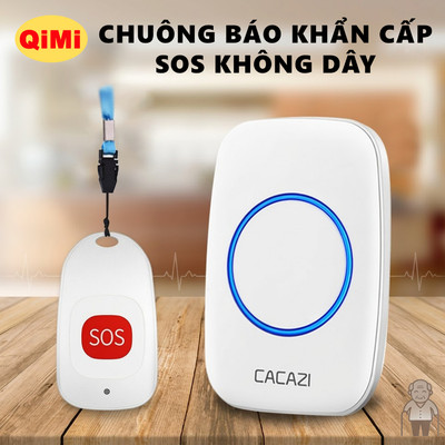 Chuông Báo SOS Khẩn Cấp C10 Kèm Remote Dây Đeo Tiện Lợi, Tín Hiệu Nhạy, Phù Hợp Người Già Người Bệnh
