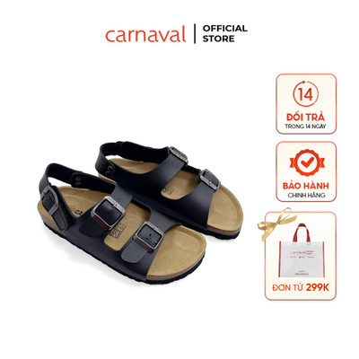 Sandal Unisex Carnaval Đế Trấu Quai Điều Chỉnh Thời Trang Phong Cách Birken Đi Học, Đi Làm - VS157