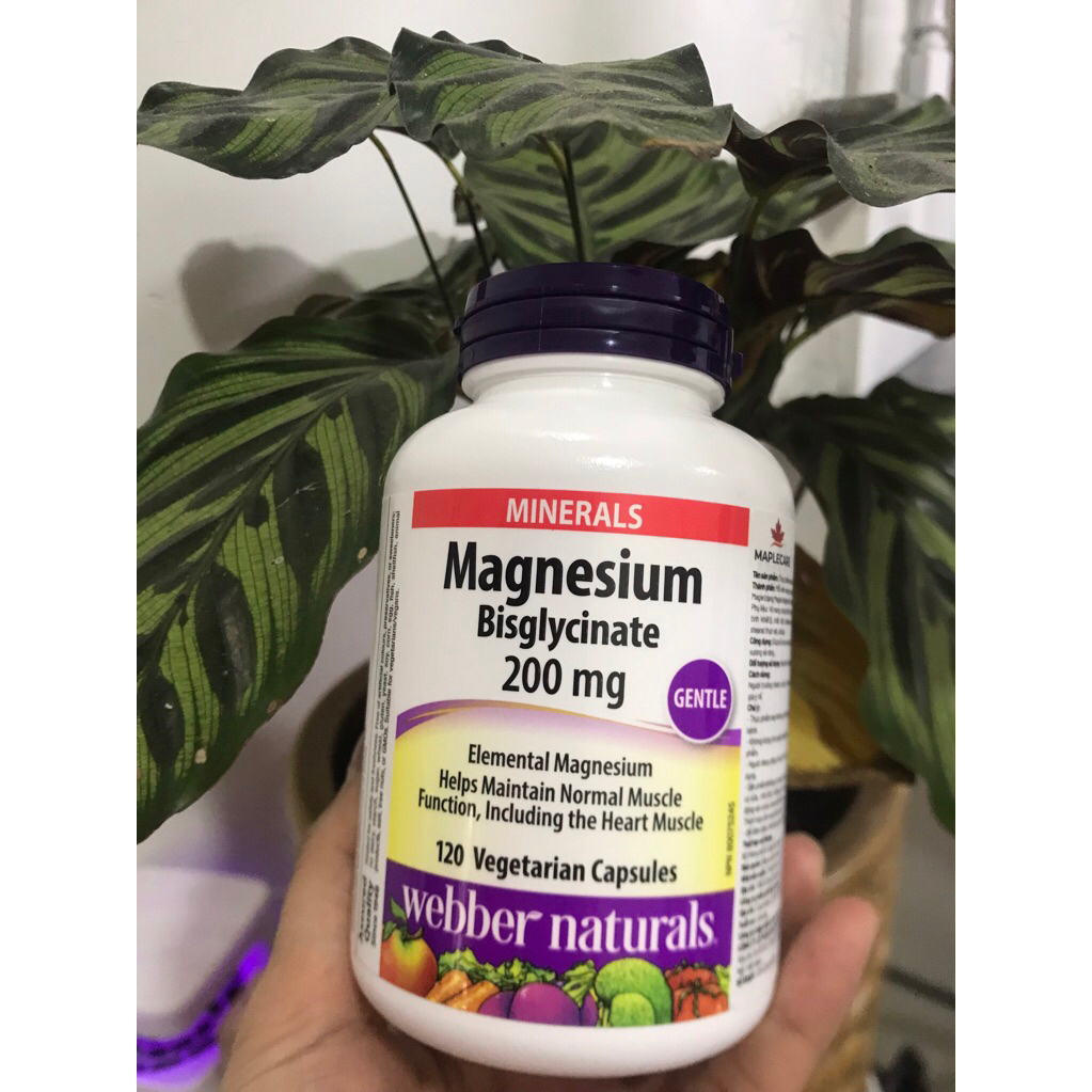 Magie Webber Naturals Viên uống Masgnesium Bisglycinate 1 lọ 120 viên