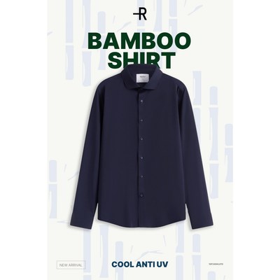 Áo Sơ Mi Tay Dài Nam Trơn Vải Bamboo Cao Cấp Form Fitted - Routine 10F24SHL070