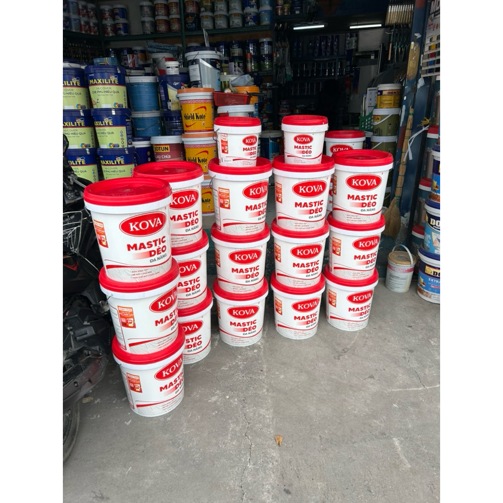 BỘT MASTIC DẺO NGOẠI THẤT KOVA- KHÔNG BONG TRÓC- KHÔNG RẠN NỨT CHÂN CHIM