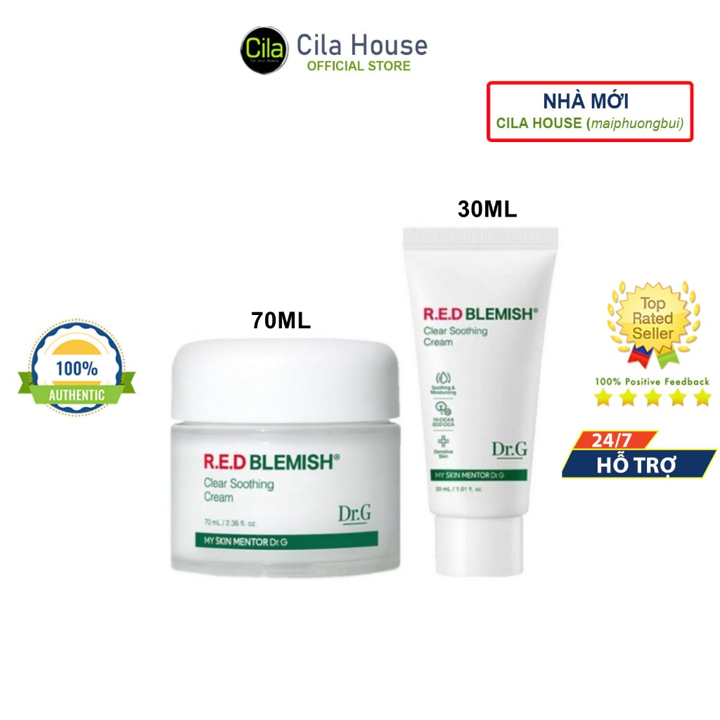 Kem Dưỡng Dr.G RED Blemish Clear Soothing Cream - Cila House