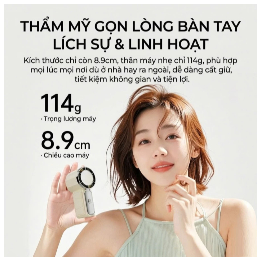 Quạt Cầm Tay Mini X688 Quạt Tích Điện Pin 3000mAh Sạc USB 100 Cấp Độ Gió Kèm Dây Sạc Và Dây Đeo | BigBuy360 - bigbuy360.vn