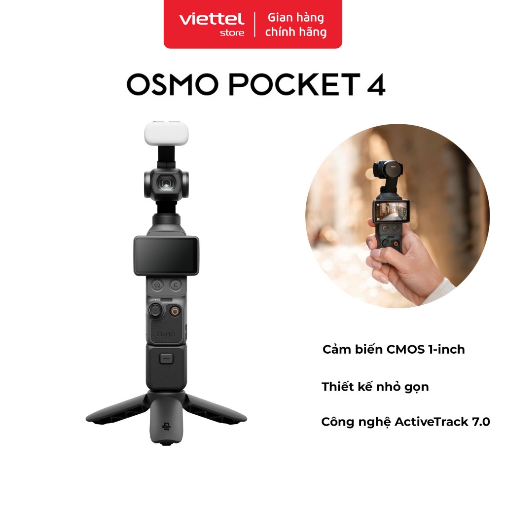 DJI Osmo Pocket 4 Chính hãng | Gimbal Tích Hợp Camera | Chất Lượng Cao | Bộ Nhớ Trong 107GB | BigBuy360 - bigbuy360.vn
