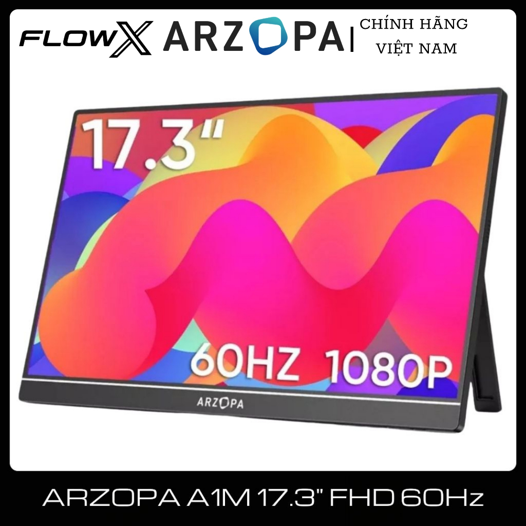 Màn Hình Di Động ARZOPA A1M 17.3" | Full HD IPS | HDR | USB-C / Mini HDMI | Loa Kép | Laptop / PC / 