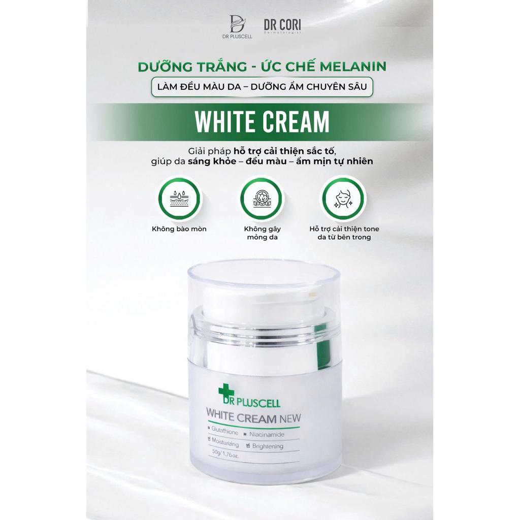 Kem Dưỡng Trắng, Mờ Nám Dr Cori – Dr Pluscell White Cream 50ml
