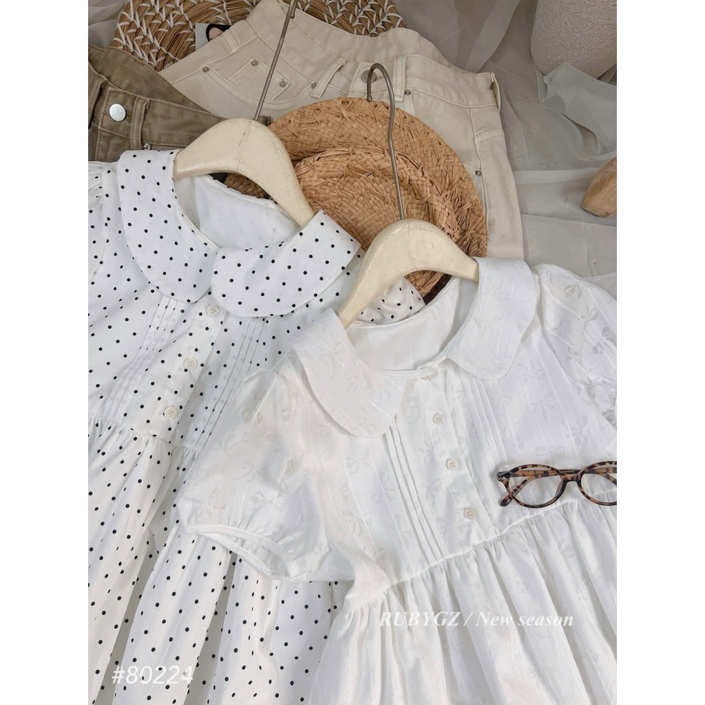 Áo babydoll cổ sen hàng QC NOMA studio