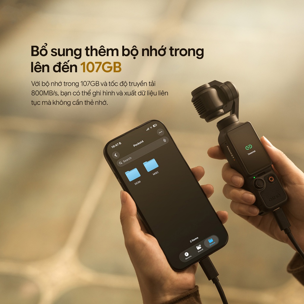 DJI Osmo Pocket 4 Chính hãng | Gimbal Tích Hợp Camera | Chất Lượng Cao | Bộ Nhớ Trong 107GB | BigBuy360 - bigbuy360.vn