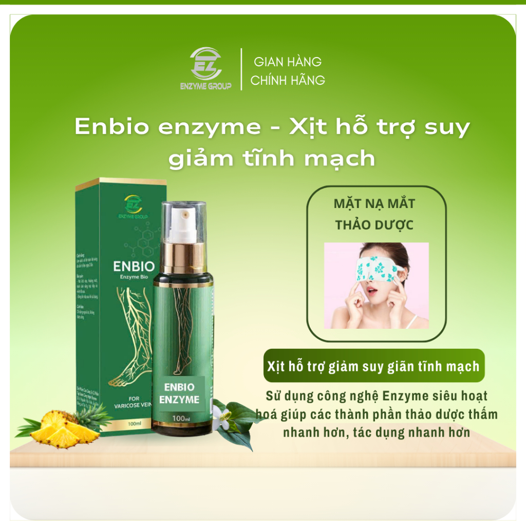 Xịt giãn tĩnh mạch Katima Enzyme - Đẩy lùi suy giãn tĩnh mạch - chai 100ml