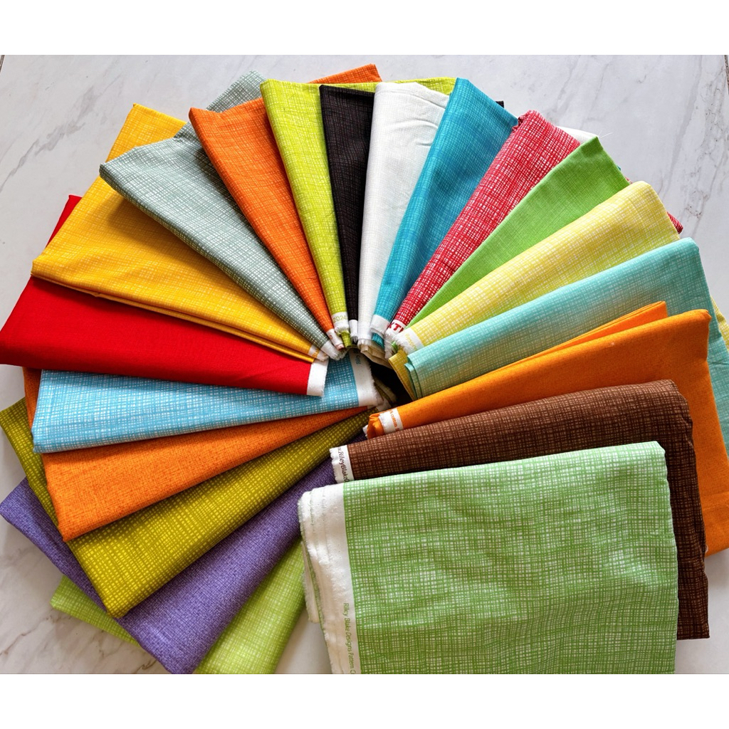 Vải mảnh may quilt handmade caro trơn nhí - nhiều màu- vải thô cotton