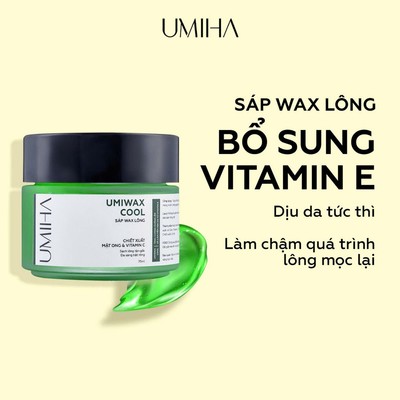 Sáp wax lông UMIHA cool sạch tận gốc sau 1 lần wax lông (75ml)  - Bám dính x2 với sáp wax lông chân tay