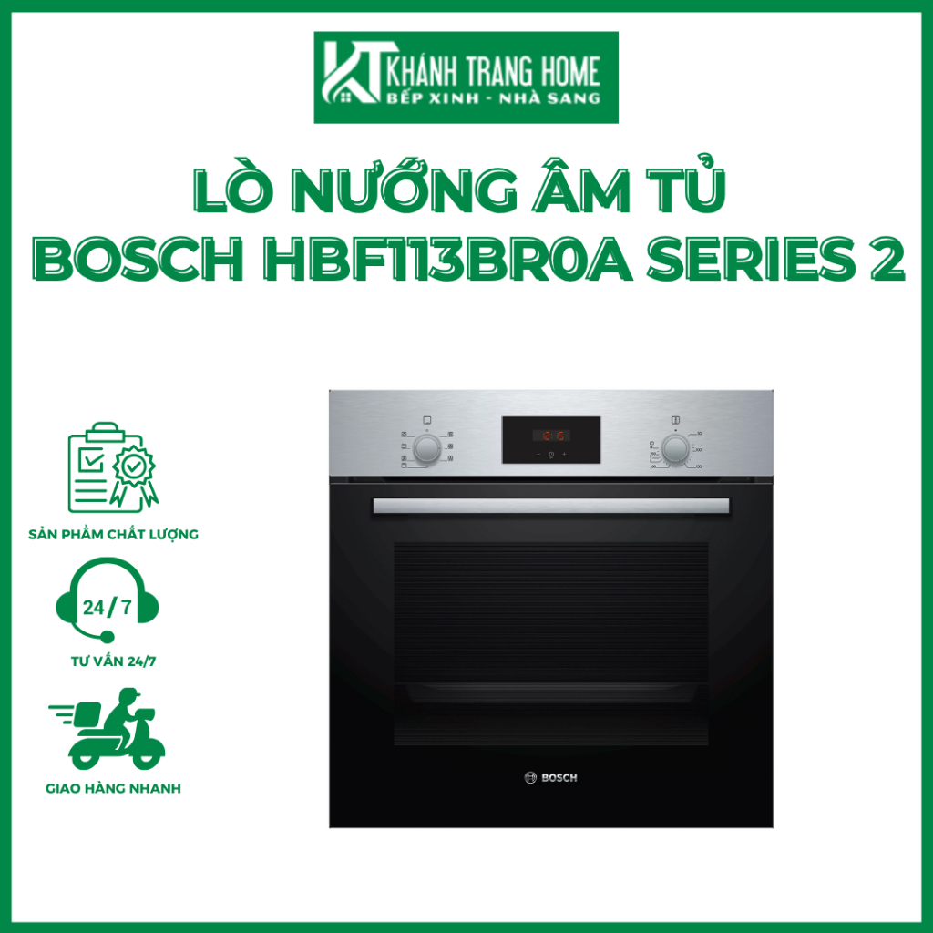 Lò nướng âm tủ BOSCH HMH HBF113BR0A Serie 2 hệ thống nướng đa chức năng - Khánh Trang Home