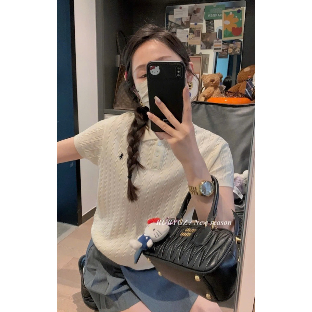Áo len polo cộc tay Qc NOMA Studio