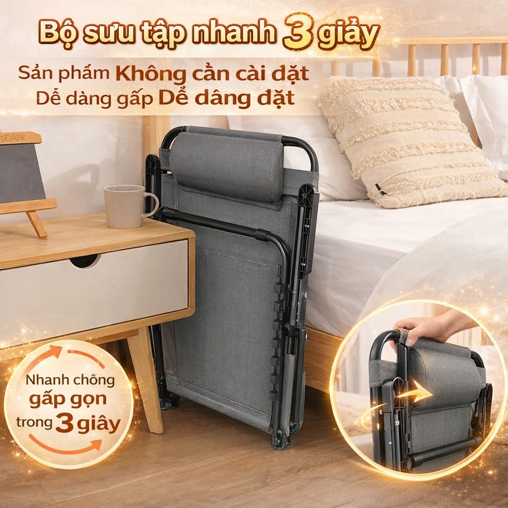 Khung tựa lưng trên giường cho người già, ghế nằm gấp gọn, đệm sofa trên giường tựa lưng | BigBuy360 - bigbuy360.vn