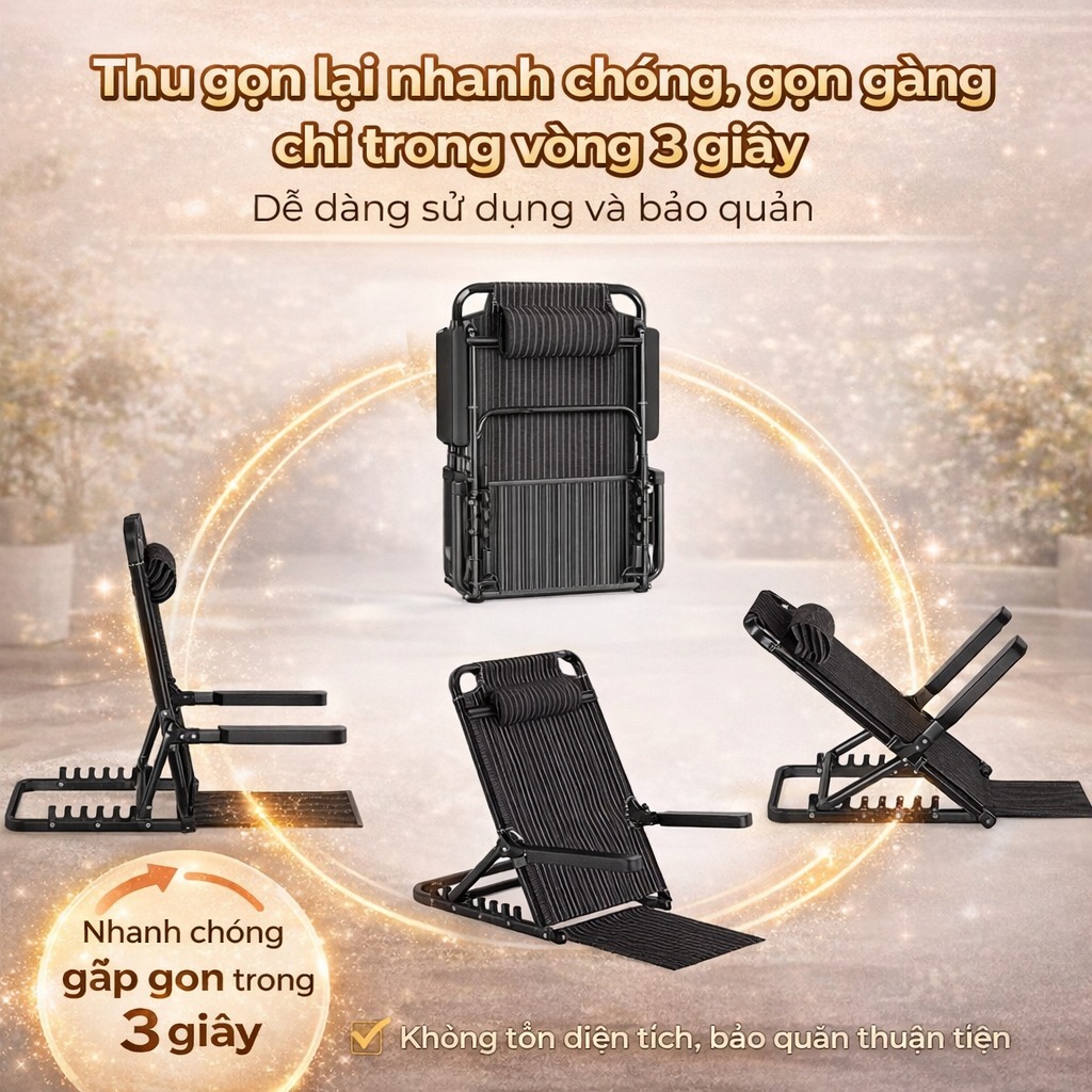 Khung tựa lưng trên giường cho người già, ghế nằm gấp gọn, đệm sofa trên giường tựa lưng | BigBuy360 - bigbuy360.vn