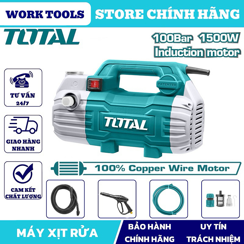 TOTAL Máy Xịt Rửa 1500W TGT11236