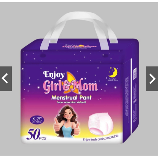 **Che tên Sp** 50 miếng Băng vệ sinh quần nữ  Enjoy Girl $ Mom dạng lưới