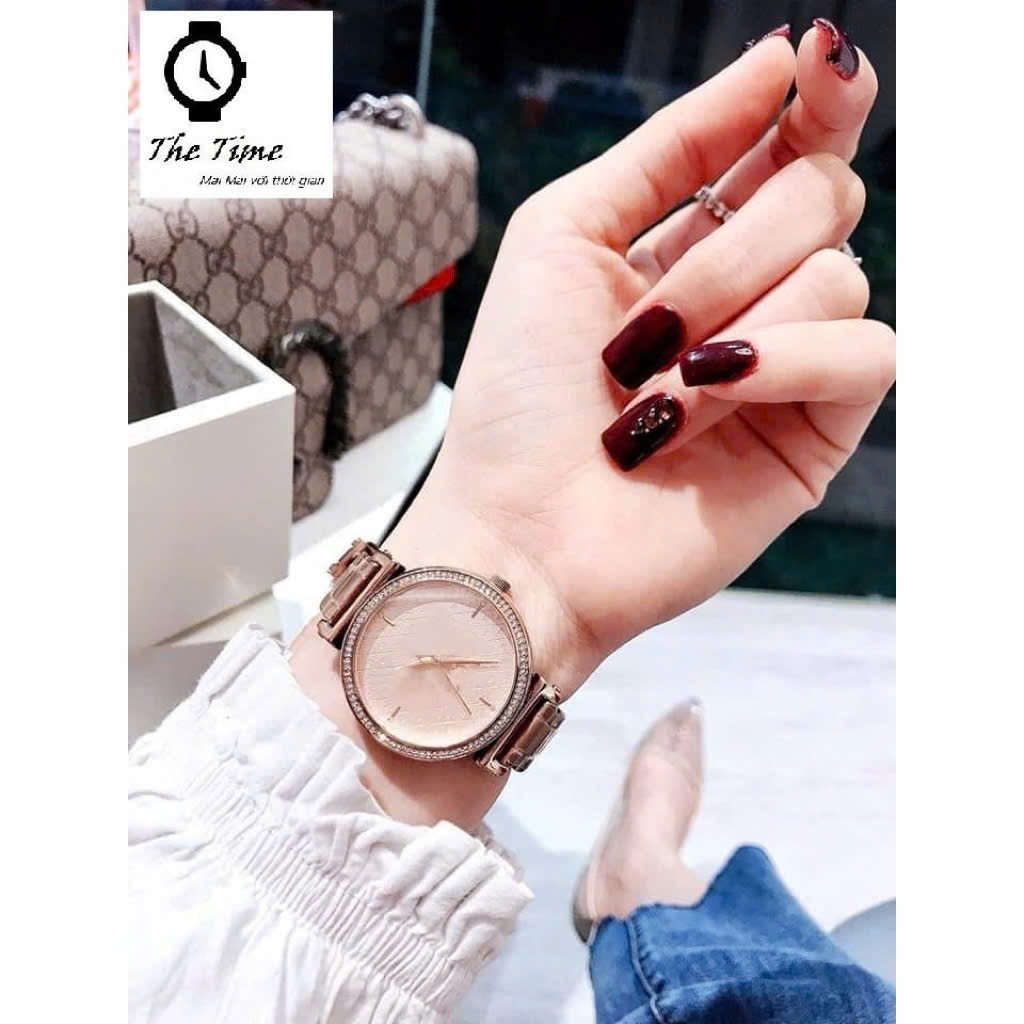 ( Sẵn 2 màu ) Đồng hồ nữ Sofie Quarzt Crytal case 36mm. 5ATM