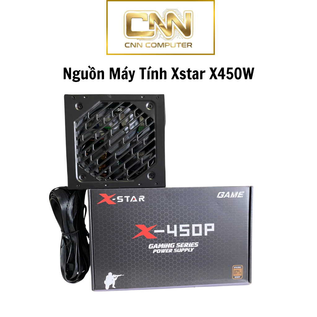 Nguồn Xstar X450W Plus, PSU Máy Tính 450W Công Suất Ổn Định, Dùng Cho PC Gaming & Văn Phòng