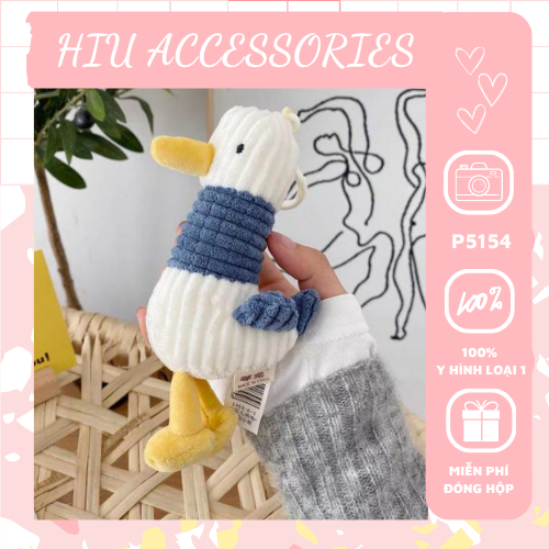 [P5154 - HIU ACCESORIES] Móc khóa con vịt nhồi bông