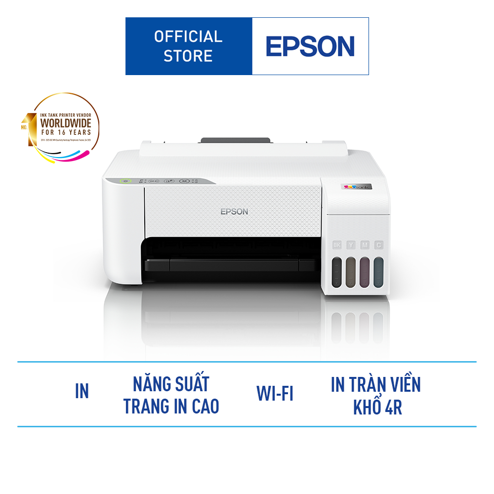 Máy In Phun Màu Đơn Năng Epson EcoTank L1256 (Bao Gồm Bộ Mực Chính Hãng Đi Kèm)