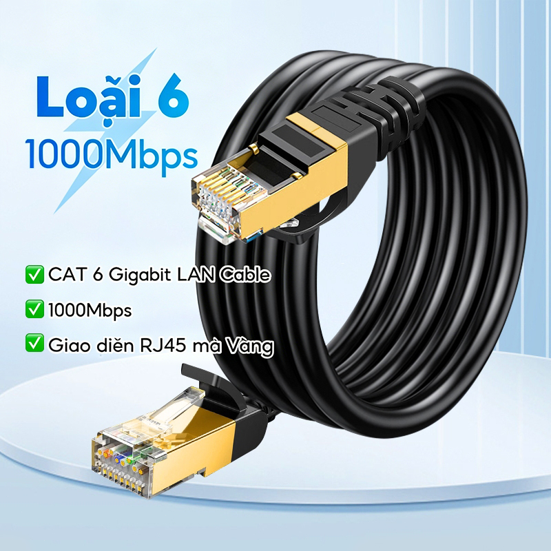 Cáp mạng dẹt  Dây mạng POE Dây mạng RJ45 vàng Dây mạng  cáp đồng nguyên chất Dây mạng CAT6 Cáp mạng 