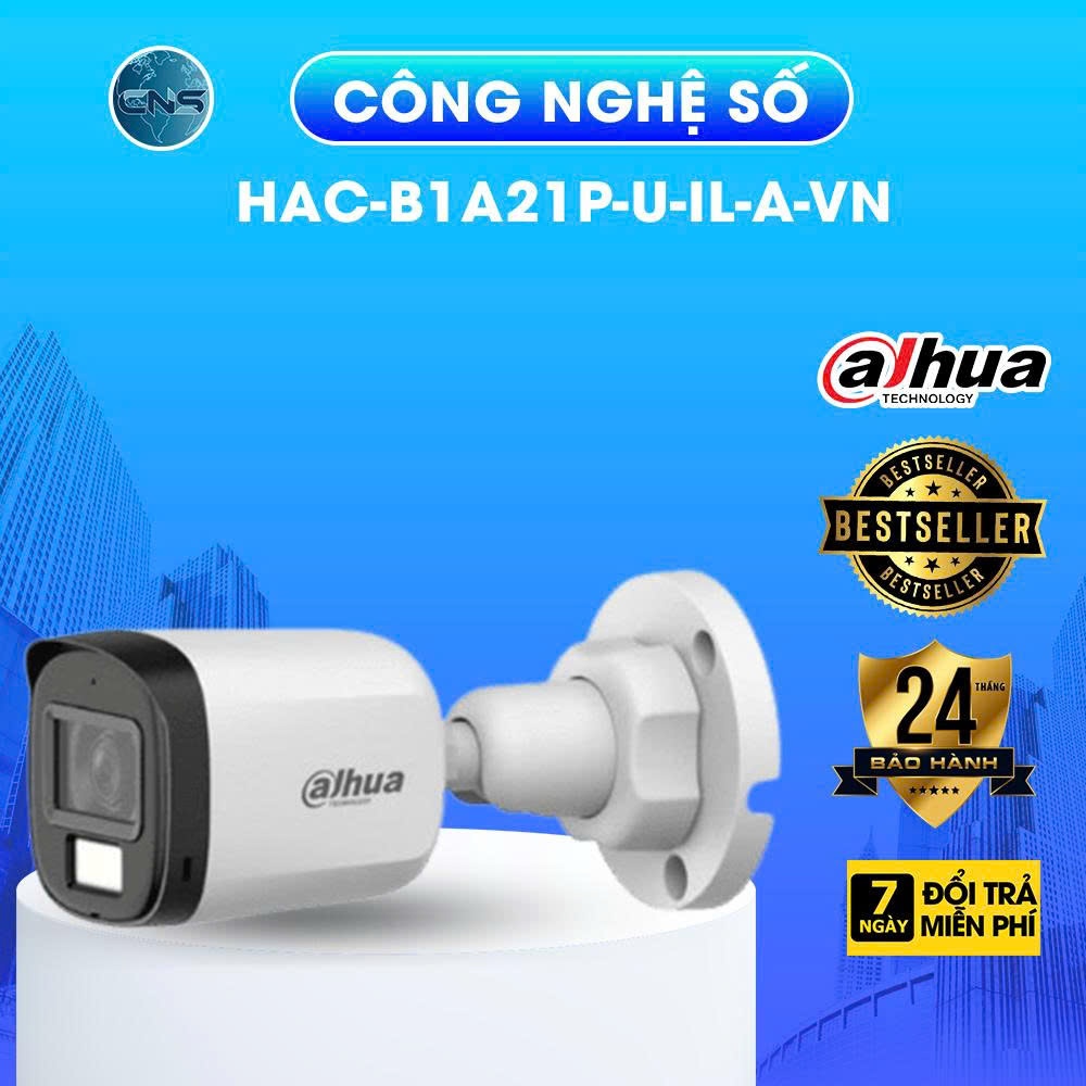 CAMERA DAHUA FULL HD 2MP HAC-B1A21P-U-IL-A CÓ MÀU 2MP