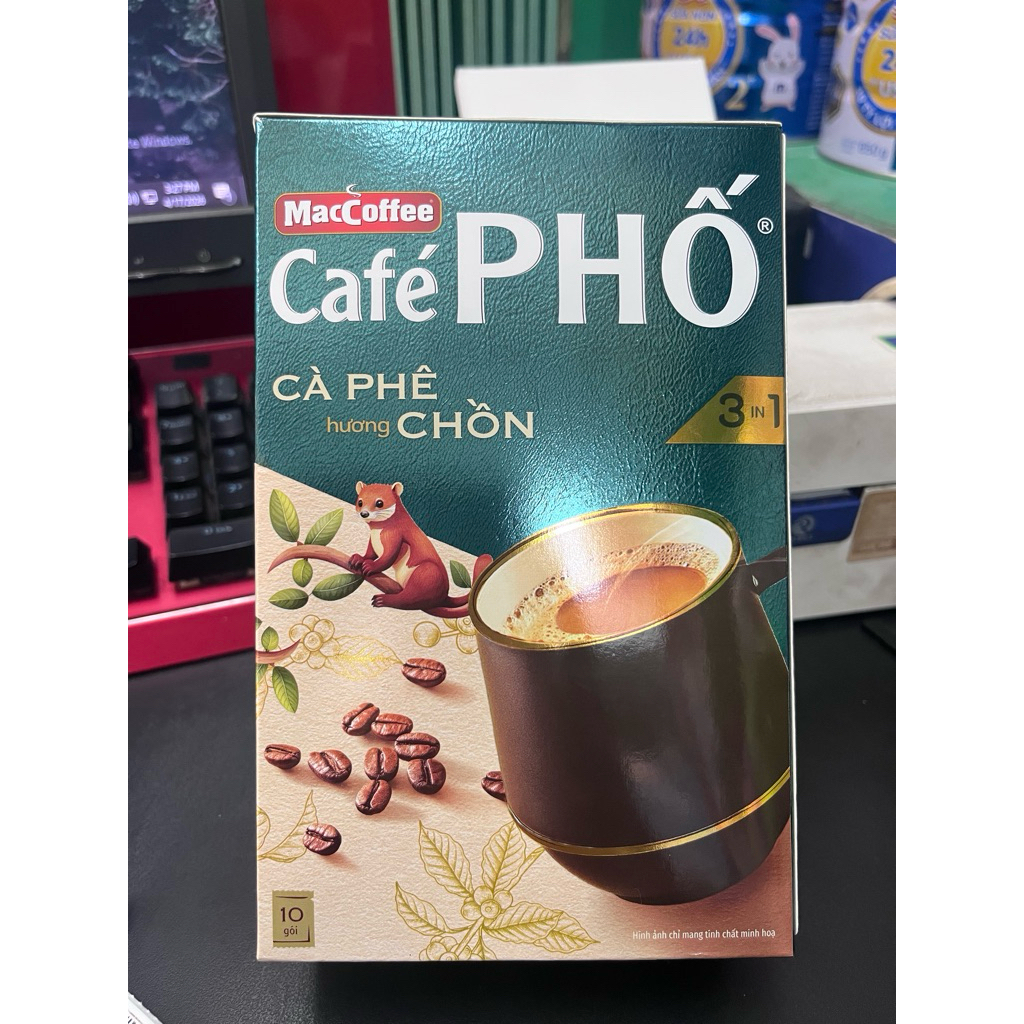 Hộp cafe phố Maccoffee cà phê hương chồn 160g