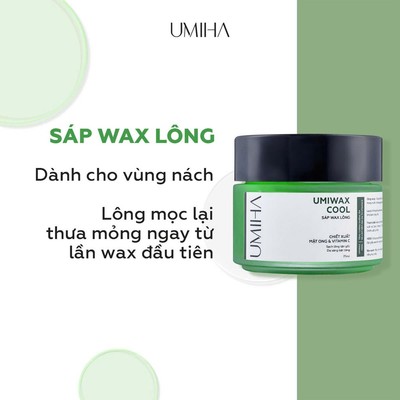Wax lông UMIHA (75ml) - Sáp wax lông bám dính x2 dành riêng cho wax lông, bổ sung Vitamin C giúp sáng da