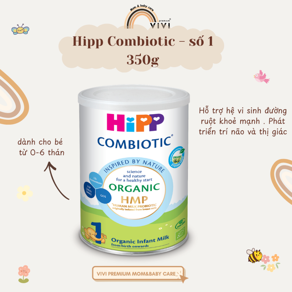 Sữa HiPP Organic Combiotic số 1 350g (0-6 tháng tuổi)